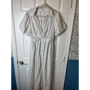 Derek Lam 44 Striped Linen Maxi Dress – Size 44 (Approx US 10-12)